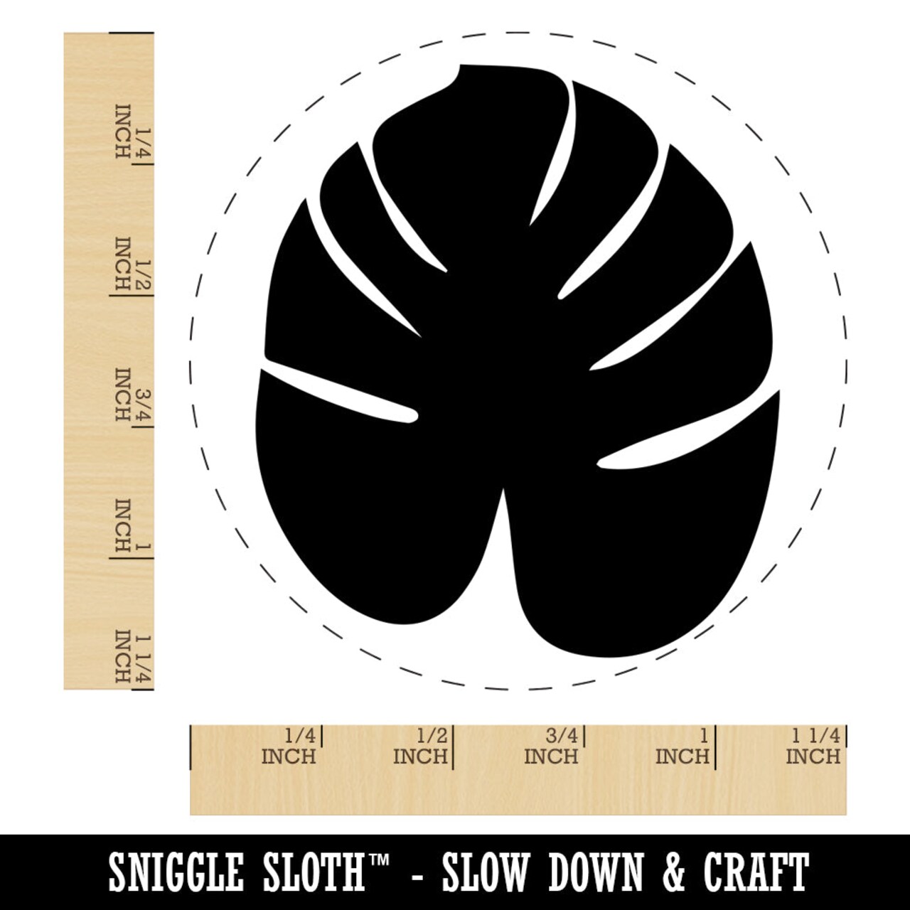 Palm Leaf Tropical Rubber Stamp for Stamping Crafting Planners